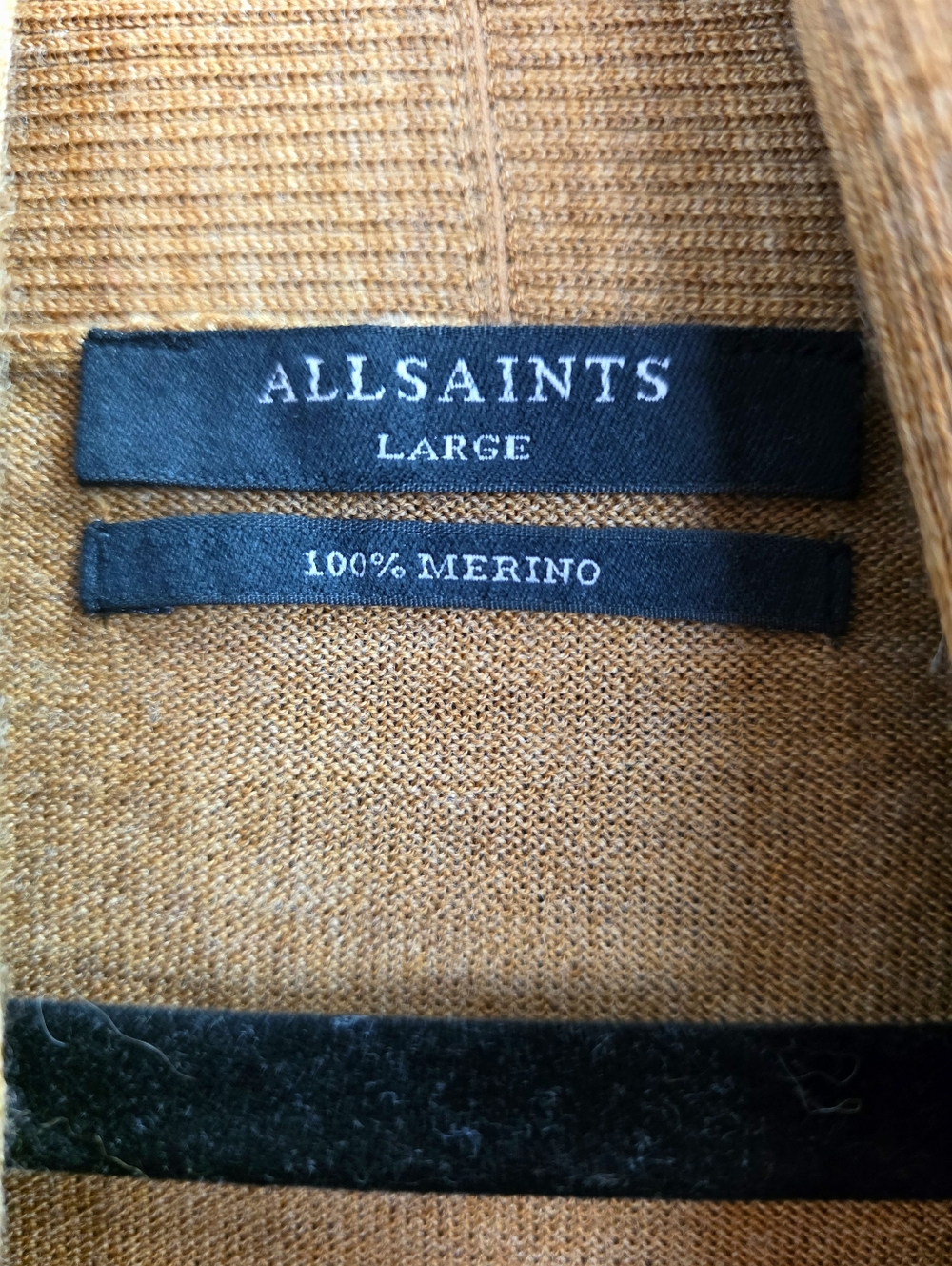 AllSaints Wasson Lightweight Pirate Cardigan, Camel Brown NWT - Picture 12 of 16